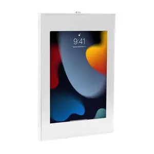 Anti-Theft iPad Kiosk Wall Mount, Lockable Low-Profile Steel Enclosure for Retail & Commercial Use, iPad Gen 711 (A16), Pro & Air, 75x75 VESA Flush Tablet Mount, White Anti-Theft iPad Kiosk Wall Mount, Lockable Low-Profile Steel Enclosure for Retail & Commercial Use, iPad Gen 711 (A16), Pro & Air, 75x75 VESA Flush Tablet Mount, White