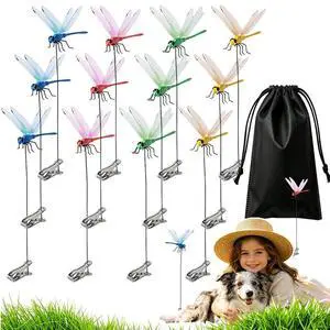Dragonfly Clip Bug Repellent, Fake Dragonflies, Plastic Dragonfly for Garden Stakes Decor Yard Ornaments for Hat, Deer and Horse, Fly Scare Devices for Indoor Outdoor (12) Dragonfly Clip Bug Repellent, Fake Dragonflies, Plastic Dragonfly for Garden Stakes Decor Yard Ornaments for Hat, Deer and Horse, Fly Scare Devices for Indoor Outdoor (12)