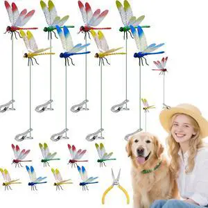 16 Pcs Dragonfly Clip, 3D Plastic Fake Dragonfly Garden Stakes for Yard, Patio Outdoor Decor & Indoor Plants Ornaments, Dragon Fly Hat Clip (4 Colors) 16 Pcs Dragonfly Clip, 3D Plastic Fake Dragonfly Garden Stakes for Yard, Patio Outdoor Decor & Indoor Plants Ornaments, Dragon Fly Hat Clip (4 Colors)