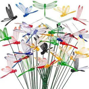 40 Pack Fake Dragonflies Garden Stakes, Realistic Artificial Dragonflies Outdoor Decor for Yard, Patio, Flower Pots, Lawn & Plant Decorations 40 Pack Fake Dragonflies Garden Stakes, Realistic Artificial Dragonflies Outdoor Decor for Yard, Patio, Flower Pots, Lawn & Plant Decorations