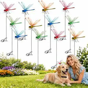 3D Realistic Dragonfly Clips- 12pack Fake Dragonflies Plastic Dragonfly Clip Ons Design Dragon Fly Hat Clip for Outdoor & Indoor Garden Patio Yard Ornaments 3D Realistic Dragonfly Clips- 12pack Fake Dragonflies Plastic Dragonfly Clip Ons Design Dragon Fly Hat Clip for Outdoor & Indoor Garden Patio Yard Ornaments