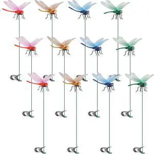 12 Pack 3D Dragonfly Clips, Fake Dragonfly Ornaments Outdoor Yard Garden Stakes for Hat,Deer and Horse, Fly Scare Devices for Indoor Outdoor Garden Patio Plants 12 Pack 3D Dragonfly Clips, Fake Dragonfly Ornaments Outdoor Yard Garden Stakes for Hat,Deer and Horse, Fly Scare Devices for Indoor Outdoor Garden Patio Plants