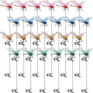 24 Pack 3D Dragonfly Clips, Fake Dragonfly Ornaments Outdoor Yard Garden Stakes for Hat,Deer and Horse, Fly Scare Devices for Indoor Outdoor Garden Patio Plants 24 Pack 3D Dragonfly Clips, Fake Dragonfly Ornaments Outdoor Yard Garden Stakes for Hat,Deer and Horse, Fly Scare Devices for Indoor Outdoor Garden Patio Plants