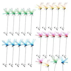 20 Pack Dragon Fly Clips for Bugs Repellent, 3D Artificial Fake Dragonfly Hat Clips, Dragonfly Garden Decor for Outdoor, Indoor, Garden, Yard, Patio (4 Colors) 20 Pack Dragon Fly Clips for Bugs Repellent, 3D Artificial Fake Dragonfly Hat Clips, Dragonfly Garden Decor for Outdoor, Indoor, Garden, Yard, Patio (4 Colors)