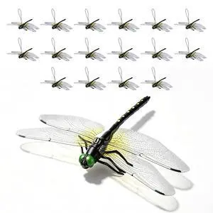 16pcs Dragonfly Clips for Bugs Repellent, 3D Artificial Dragon Fly, Lifelike Outdoor Hanging Ornament Garden Decor, Durable Fake to Keep Away Yard Ornaments Hat Golf Moving(Black) 16pcs Dragonfly Clips for Bugs Repellent, 3D Artificial Dragon Fly, Lifelike Outdoor Hanging Ornament Garden Decor, Durable Fake to Keep Away Yard Ornaments Hat Golf Moving(Black)