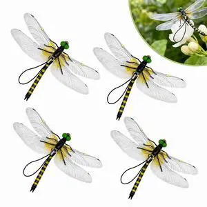 4PCS Dragon Fly Clips for Bugs Repellent - 3D Realistic Dragonfly Clips to Keep Bugs Away - Driving Away Mosquitoes, Bees & Flies - Fake Dragonflies for Indoor & Outdoor - Garden Decor, Patio, Hat 4PCS Dragon Fly Clips for Bugs Repellent - 3D Realistic Dragonfly Clips to Keep Bugs Away - Driving Away Mosquitoes, Bees & Flies - Fake Dragonflies for Indoor & Outdoor - Garden Decor, Patio, Hat