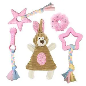 Puppy Toys for Teething, Puppy Chew Toys for Small Dogs, Crinkle Dog Toys Small Breed Boredom and stimulating, Dog Toys for Small Dogs, Pink, 5-Pack Puppy Toys for Teething, Puppy Chew Toys for Small Dogs, Crinkle Dog Toys Small Breed Boredom and stimulating, Dog Toys for Small Dogs, Pink, 5-Pack