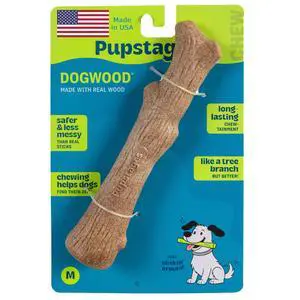 Dogwood Dog Chew Toy, Made in the USA Real-Wood Blend, Natural Flavor & Texture, Moderate Chewers, Medium, 7.4" Dogwood Dog Chew Toy, Made in the USA Real-Wood Blend, Natural Flavor & Texture, Moderate Chewers, Medium, 7.4"