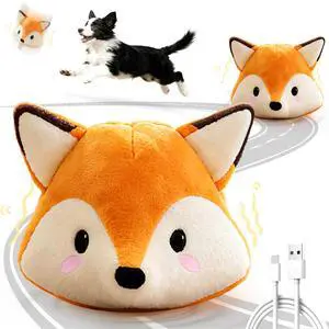 Interactive Fox Puppy Toy for Boredom Relief - Automatic Self-Moving, Bouncing & Vibrating with Sound for Entertainment & Play | Rechargeable & Chew-Resistant for All Breed Sizes Interactive Fox Puppy Toy for Boredom Relief - Automatic Self-Moving, Bouncing & Vibrating with Sound for Entertainment & Play | Rechargeable & Chew-Resistant for All Breed Sizes