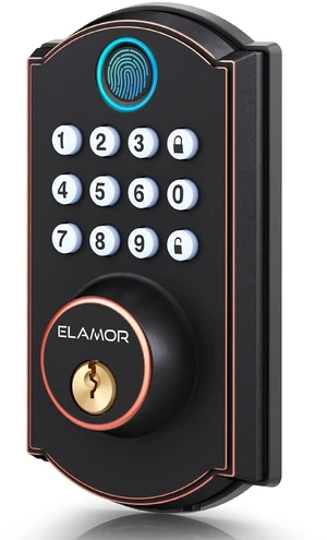M19 Fingerprint Door Lock, Smart Keyless Entry Deadbolt for Front Door ORB | 100 Fingerprints, 50 User Codes, Keyless Entry, 0.3s Recognition, Auto Locking, IP54 Waterproof, USB-C Backup Power M19 Fingerprint Door Lock, Smart Keyless Entry Deadbolt for Front Door ORB | 100 Fingerprints, 50 User Codes, Keyless Entry, 0.3s Recognition, Auto Locking, IP54 Waterproof, USB-C Backup Power