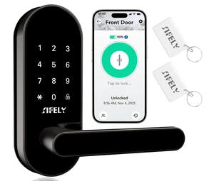 Keyless Entry Keypad Smart Door Lock with Handle & Knob Digital Deadbolt for Front, Bedroom, Office & Interior Doors, App Control for Airbnb, Guests & Kids, Easy DIY Install (No Fingerprint) Keyless Entry Keypad Smart Door Lock with Handle & Knob Digital Deadbolt for Front, Bedroom, Office & Interior Doors, App Control for Airbnb, Guests & Kids, Easy DIY Install (No Fingerprint)