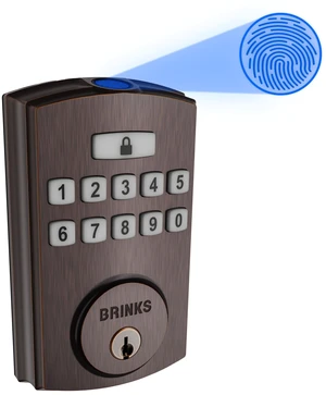 Fingerprint Door Lock, Keyless Entry Biometric Lock, Electronic Keypad Fingerprint Deadbolt with Auto-Locking, Front Door Lock and Interior Knob Set, Easy Installation, Tuscan Bronze Fingerprint Door Lock, Keyless Entry Biometric Lock, Electronic Keypad Fingerprint Deadbolt with Auto-Locking, Front Door Lock and Interior Knob Set, Easy Installation, Tuscan Bronze