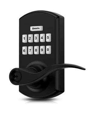 Keypad Smart Door Lock with Handle Keyless Entry Electronic Digital Dnob | 20 User Codes One-Time Codes Anti-Peep Auto-Lock Timer Passage Mode Silent Option Easy DIY Install Secure & Convenient Keypad Smart Door Lock with Handle Keyless Entry Electronic Digital Dnob | 20 User Codes One-Time Codes Anti-Peep Auto-Lock Timer Passage Mode Silent Option Easy DIY Install Secure & Convenient