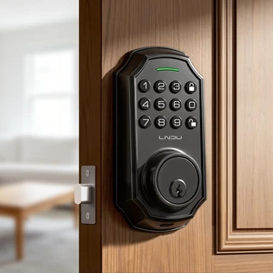 Keyless Entry Door Lock for Front Door, Keypad Deadbolt Lock with Code, Electronic Door Lock with 2 Keys, Auto Lock, Easy Installation, Matte Black Keyless Entry Door Lock for Front Door, Keypad Deadbolt Lock with Code, Electronic Door Lock with 2 Keys, Auto Lock, Easy Installation, Matte Black