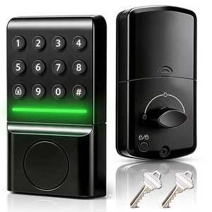 Keyless Entry Deadbolt, Offline Smart Keypad Doorlock, LED Indicator | For Front & Study/Bedroom in Home Office Apartment, House & Rental Properties, IP54, Easy Install, 1 Year Battery, Key Backup Keyless Entry Deadbolt, Offline Smart Keypad Doorlock, LED Indicator | For Front & Study/Bedroom in Home Office Apartment, House & Rental Properties, IP54, Easy Install, 1 Year Battery, Key Backup