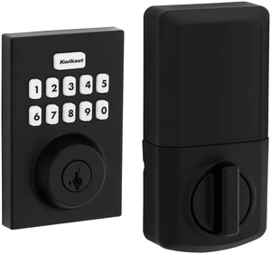 Powerbolt 250 10-Button Keypad Matte Black Contemporary Electronic Deadbolt Door Lock, Featuring Convenient Keyless Entry, Customizable User Codes and Auto-Locking Powerbolt 250 10-Button Keypad Matte Black Contemporary Electronic Deadbolt Door Lock, Featuring Convenient Keyless Entry, Customizable User Codes and Auto-Locking