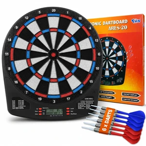 Electronic Dart Board | Max 8 players, Up to 32 Games& 590 Variations, Computer Opponent, 6 Darts 24 Tips Electronic Dart Board | Max 8 players, Up to 32 Games& 590 Variations, Computer Opponent, 6 Darts 24 Tips
