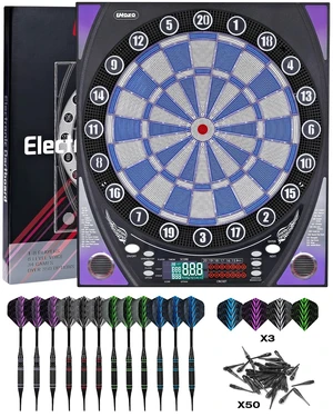 Electronic dartboards for Adults, Dartboard with Bright Score Display, Multiple Games, and Durable Design-Perfect for Family Fun and Competitions-Includes Soft Tip with 12 Darts(Blue-Purple) Electronic dartboards for Adults, Dartboard with Bright Score Display, Multiple Games, and Durable Design-Perfect for Family Fun and Competitions-Includes Soft Tip with 12 Darts(Blue-Purple)