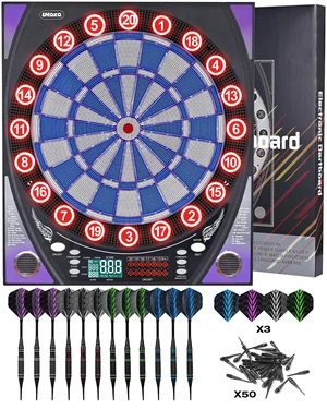 Electronic dartboards for adults, Dartboard with Bright Score Display, Multiple Game, and Durable Design-Perfect for Family Fun and Competitions-Includes Soft Tip with 12 Darts(Blue-Purple, with lamp) Electronic dartboards for adults, Dartboard with Bright Score Display, Multiple Game, and Durable Design-Perfect for Family Fun and Competitions-Includes Soft Tip with 12 Darts(Blue-Purple, with lamp)