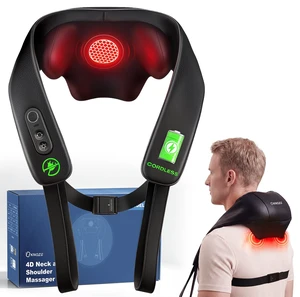 Cordless Neck Massager with Graphene Heating & Brushless Motor | Back and Shoulder Massager for Pain Relief Deep Tissue, Hands-Free Straps, 4D Shiatsu Kneading, Gift for Women Men Cordless Neck Massager with Graphene Heating & Brushless Motor | Back and Shoulder Massager for Pain Relief Deep Tissue, Hands-Free Straps, 4D Shiatsu Kneading, Gift for Women Men