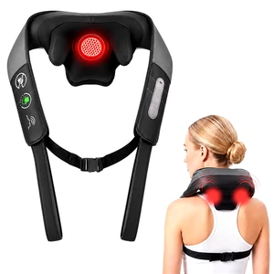 Cordless Neck Massager with Heat for Pain Relief Deep Tissue | 2026 Upgraded 4D Back Shoulder Kneading Massage Pillow with Voice Broadcast, Relaxation Gifts for Men Women, Mom & Dad, Grey Cordless Neck Massager with Heat for Pain Relief Deep Tissue | 2026 Upgraded 4D Back Shoulder Kneading Massage Pillow with Voice Broadcast, Relaxation Gifts for Men Women, Mom & Dad, Grey