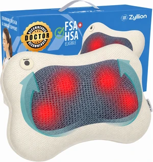 ZMA-13 Back and Neck Massager with Heat for Pain Relief, Cream | Doctor Recommended, Shiatsu, Deep Tissue, 3D Kneading, Muscle Therapy, Car Adapter, Corded Electric, UL 1647 Safety Certified ZMA-13 Back and Neck Massager with Heat for Pain Relief, Cream | Doctor Recommended, Shiatsu, Deep Tissue, 3D Kneading, Muscle Therapy, Car Adapter, Corded Electric, UL 1647 Safety Certified