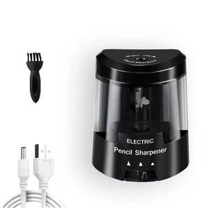 Electric Pencil Sharpener, Battery (Not Included) USB Powered, Portable for NO.2 Pencils, Automatic and Durable with 3 Sharpness Options - Classroom, Home, Office Black Electric Pencil Sharpener, Battery (Not Included) USB Powered, Portable for NO.2 Pencils, Automatic and Durable with 3 Sharpness Options - Classroom, Home, Office Black