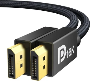 6.6FT DisplayPort 2.1 Cable, 16K@60Hz 8K@120Hz 4K@240Hz High Speed DP Cable, Support HDR10 HDCP DSC 1.2a, Compatible with RTX 4090 AMD 7900 Graphics Card PC TV Gaming Monitor 6.6FT DisplayPort 2.1 Cable, 16K@60Hz 8K@120Hz 4K@240Hz High Speed DP Cable, Support HDR10 HDCP DSC 1.2a, Compatible with RTX 4090 AMD 7900 Graphics Card PC TV Gaming Monitor