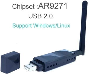 AR9271 Wireless USB WiFi Adapter, 150Mbps 802.11n USB Network Card Dongle, High Speed Portable WiFi Receiver Compatible with Windows 7/8/10 / Linux AR9271 Wireless USB WiFi Adapter, 150Mbps 802.11n USB Network Card Dongle, High Speed Portable WiFi Receiver Compatible with Windows 7/8/10 / Linux