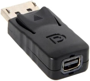 Black DisplayPort Male to Mini DisplayPort Female Adapter, DP to Mini DP Converter for HDTV Monitor Displays Black DisplayPort Male to Mini DisplayPort Female Adapter, DP to Mini DP Converter for HDTV Monitor Displays