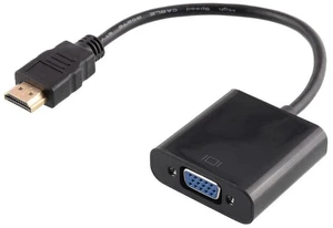 1080P HDMI to VGA Converter Adapter, HDMI Male to 15 Pin D-SUB VGA Female Video Cable with Built-in Chipset, Compatible with PC DVD HDTV PS3 Projector, Black 1080P HDMI to VGA Converter Adapter, HDMI Male to 15 Pin D-SUB VGA Female Video Cable with Built-in Chipset, Compatible with PC DVD HDTV PS3 Projector, Black