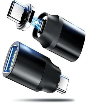 USB C to USB Magnetic Adapter 24Pins USB C Male to USB A Female Adapter 2 Pack with PD 60w Charge 10Gbps USB3.1/USB3.0 for MacBook Pro/Air and More Type C Devices USB C to USB Magnetic Adapter 24Pins USB C Male to USB A Female Adapter 2 Pack with PD 60w Charge 10Gbps USB3.1/USB3.0 for MacBook Pro/Air and More Type C Devices