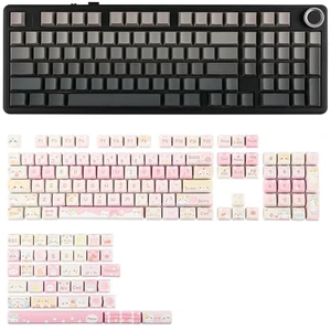 Aula F99 PRO 96% Mechanical Keyboard with Meow Meow Squard Keycaps Aula F99 PRO 96% Mechanical Keyboard with Meow Meow Squard Keycaps