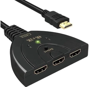 3 Port HDMI Switch 3x1 Splitter 4K@30Hz 1080P 3D with Pigtail Cable for TV Projector Laptop Game Console 3 Port HDMI Switch 3x1 Splitter 4K@30Hz 1080P 3D with Pigtail Cable for TV Projector Laptop Game Console