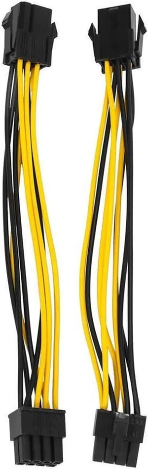 2 Pack Graphics Card 6 Pin to 8 Pin PCIe Adapter Power Cable (GPU Video Graphics Card Power Cable) 7.8 Inch 2 Pack Graphics Card 6 Pin to 8 Pin PCIe Adapter Power Cable (GPU Video Graphics Card Power Cable) 7.8 Inch