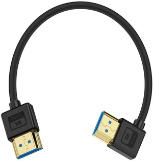 1ft 90 Degree Right Angle 8K HDMI 2.1 Cable, Ultra Thin Slim Flexible Silicone HDMI to HDMI Cord, 48Gbps Support 8K@60Hz Compatible with TV HDTV PS5 PC Monitor 1ft 90 Degree Right Angle 8K HDMI 2.1 Cable, Ultra Thin Slim Flexible Silicone HDMI to HDMI Cord, 48Gbps Support 8K@60Hz Compatible with TV HDTV PS5 PC Monitor
