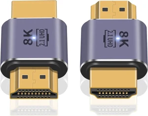 HDMI 2.1 Male to Male Adapter 8K, 2-Pack 48Gbps UHD Extender Coupler Supports 8K@60Hz 4K@120Hz 3D for HDTV, Switch, Xbox, PS5 HDMI 2.1 Male to Male Adapter 8K, 2-Pack 48Gbps UHD Extender Coupler Supports 8K@60Hz 4K@120Hz 3D for HDTV, Switch, Xbox, PS5