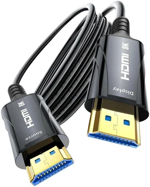 15FT 8K Fiber Optic HDMI Cable, 48Gbps High Speed HDMI Cord, 8K@60Hz 4K@120Hz HDR eARC HDCP 2.2&2.3 Compatible with Monitor Projector HDTV DVD Player 15FT 8K Fiber Optic HDMI Cable, 48Gbps High Speed HDMI Cord, 8K@60Hz 4K@120Hz HDR eARC HDCP 2.2&2.3 Compatible with Monitor Projector HDTV DVD Player