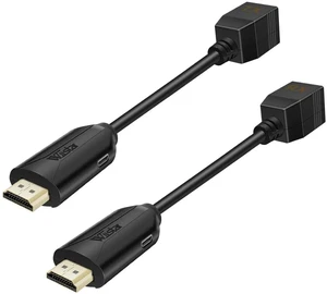 HDMI Over Ethernet Cat5e Cat6 RJ45 Cable, Male to Female HDMI to RJ45 Network Converter, 2 Ports Transmitter Receiver, Up to 196FT/60M, Power Over Ethernet Support, Full 1080P for Displays HDMI Over Ethernet Cat5e Cat6 RJ45 Cable, Male to Female HDMI to RJ45 Network Converter, 2 Ports Transmitter Receiver, Up to 196FT/60M, Power Over Ethernet Support, Full 1080P for Displays
