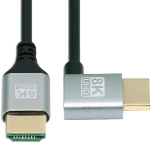 1m 8K HDMI 2.1 Ultra Thin Cable, 90 Degree Left Angled Super Flexible Slim Type-A Male to Male Cord for Computer HDTV Projector Home Theatre 1m 8K HDMI 2.1 Ultra Thin Cable, 90 Degree Left Angled Super Flexible Slim Type-A Male to Male Cord for Computer HDTV Projector Home Theatre