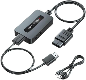 N64 to HDMI Converter with 4:3/16:9 Aspect Ratio Switch, Nintendo 64 HDMI Adapter Cable Compatible with N64, Super SNES and NGC Game Consoles N64 to HDMI Converter with 4:3/16:9 Aspect Ratio Switch, Nintendo 64 HDMI Adapter Cable Compatible with N64, Super SNES and NGC Game Consoles