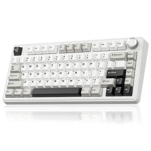 A75 75% Wireless Mechanical Keyboard, Hot Swappable Gaming Keyboard with Multifunction Knob & RGB, G A75 75% Wireless Mechanical Keyboard, Hot Swappable Gaming Keyboard with Multifunction Knob & RGB, G