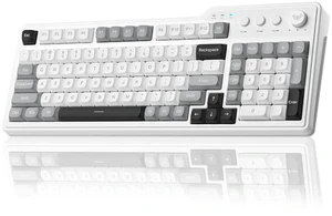 Aula F3099 Wireless Keyboard with Media Knob, Tri-Mode BT5.0/2.4GHz/USB-C Cute Creamy Keyboard with Aula F3099 Wireless Keyboard with Media Knob, Tri-Mode BT5.0/2.4GHz/USB-C Cute Creamy Keyboard with
