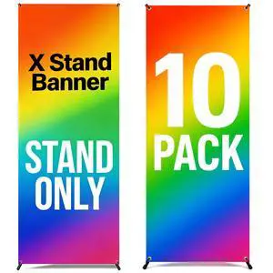 Premium X Banner Stand Display 24"x72" 10 PACK with Carrying Bag (STAND ONLY) Premium X Banner Stand Display 24"x72" 10 PACK with Carrying Bag (STAND ONLY)