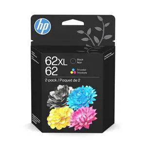 62 Ink Cartridge, Black XL and Tri-Color (Black XL + CMY) 62 Ink Cartridge, Black XL and Tri-Color (Black XL + CMY)