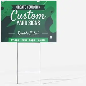 24x18" Double Sided Customizable Outdoor Yard Sign made from Corrugated Plastic with Metal "H" Stake, Easy to Design, Sign for Business, Garage or Yard Sale, Home, Office, (18" x 24") 24x18" Double Sided Customizable Outdoor Yard Sign made from Corrugated Plastic with Metal "H" Stake, Easy to Design, Sign for Business, Garage or Yard Sale, Home, Office, (18" x 24")