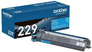 Genuine TN229C Cyan Standard Yield Printer Toner Cartridge - Print up to 1,200 Pages(1) | Office printing with 1200 page yield for document production and color accuracy Genuine TN229C Cyan Standard Yield Printer Toner Cartridge - Print up to 1,200 Pages(1) | Office printing with 1200 page yield for document production and color accuracy