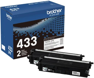 Genuine High-Yield Black Toner Cartridge Twin Pack TN433 2PK (TN4332PK) Genuine High-Yield Black Toner Cartridge Twin Pack TN433 2PK (TN4332PK)