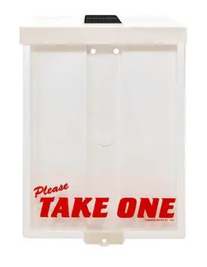 Outdoor Real Estate Brochure Box with Solar Lighted Lid, Take One Document Holder Can Hold 100, 8.5 x 11 Documents, Flyers, Literature and Other Outdoor Marketing Needs Outdoor Real Estate Brochure Box with Solar Lighted Lid, Take One Document Holder Can Hold 100, 8.5 x 11 Documents, Flyers, Literature and Other Outdoor Marketing Needs
