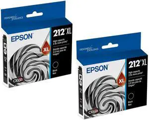 212XL Black Ink Cartridge 2/Pack Bundle | Works with XP-4100, XP-4105, WF-2830, WF-2850 212XL Black Ink Cartridge 2/Pack Bundle | Works with XP-4100, XP-4105, WF-2830, WF-2850